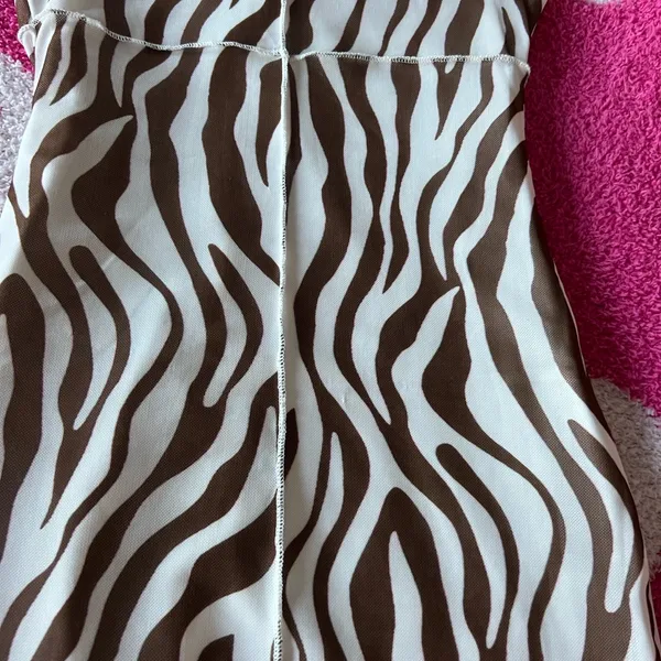 Princess Polly Brown and White Zebra Print dress - Image 2