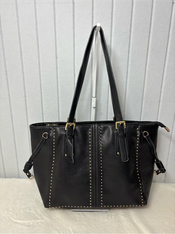 Montana‎ West Black Tote with Gold Stud Accents - Image 2