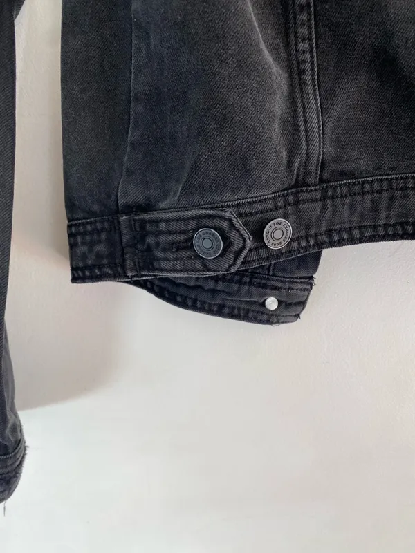 KanCan USA Jean Jacket Black Distressed - Image 6