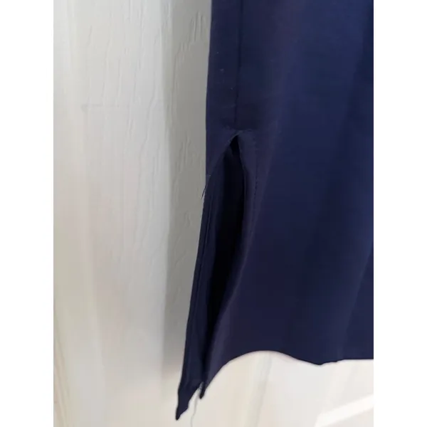 Lulus Navy Blue Bodycon Dress Square‎ Neck Side Slit Cocktail Wedding Guest - Image 6