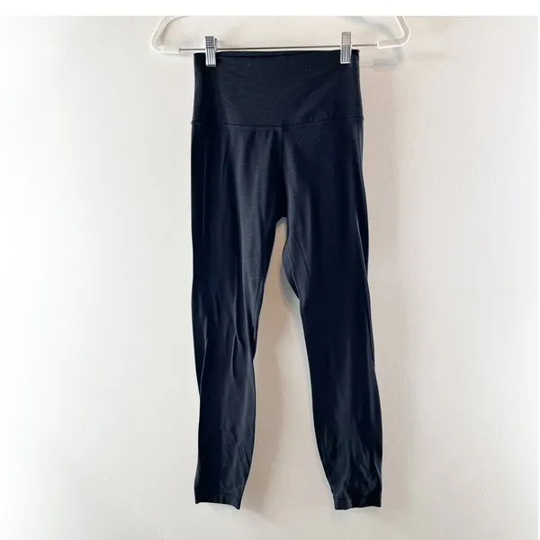 Lululemon Align Pant II Leggings 25" Stride Emboss Black 4 - Image 4