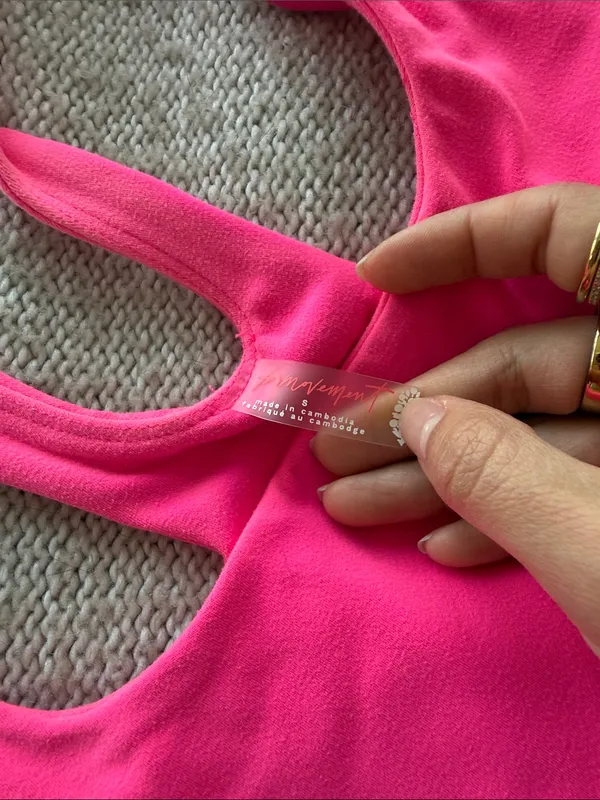 Free People FP Movement Hot Pink Women's Seamless Sports Bra & Legging Set - Image 3