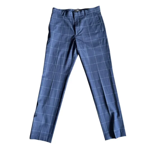 H&M Women's Navy Blue Slim Fit Coupe Pants - Image 2