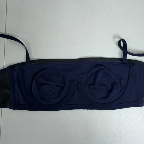 Aerie 36B Smoothez Bandeau Bra Navy Blue Wireless Removable Straps Seamless - Image 9