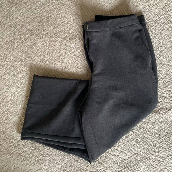 Dark Grey Straight Slack Pants - Image 3