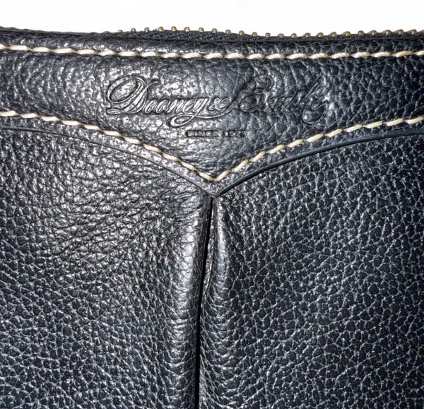 DOONEY & BOURKE Wristlet Wallet Purse Pleated AWL Rich Black Leather Bag ✨ - Image 5