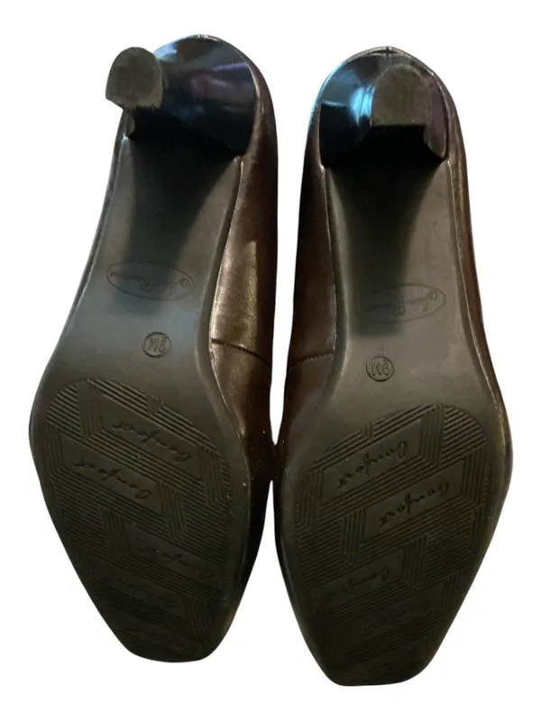 Vintage Style John Romaine Brown Heeled Loafers Size 9 M Comfort Sole - Image 3
