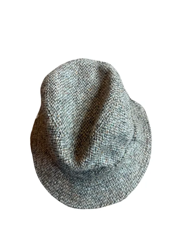 Britches Heather Gray Green Wool Bucket Hat Herringbone Tweed Rain Large Women's - Image 3