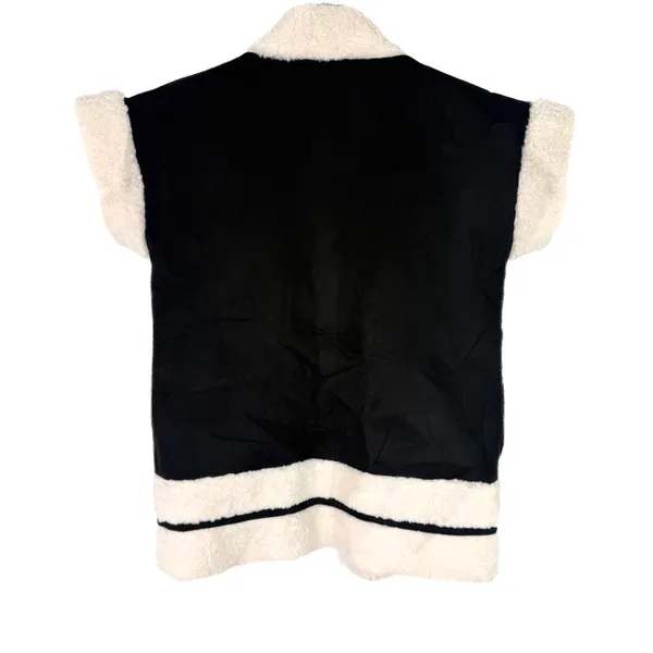 NWT Central Park West Alwyn Vest Faux Suede Sherpa Black Size Small S NEW - Image 8