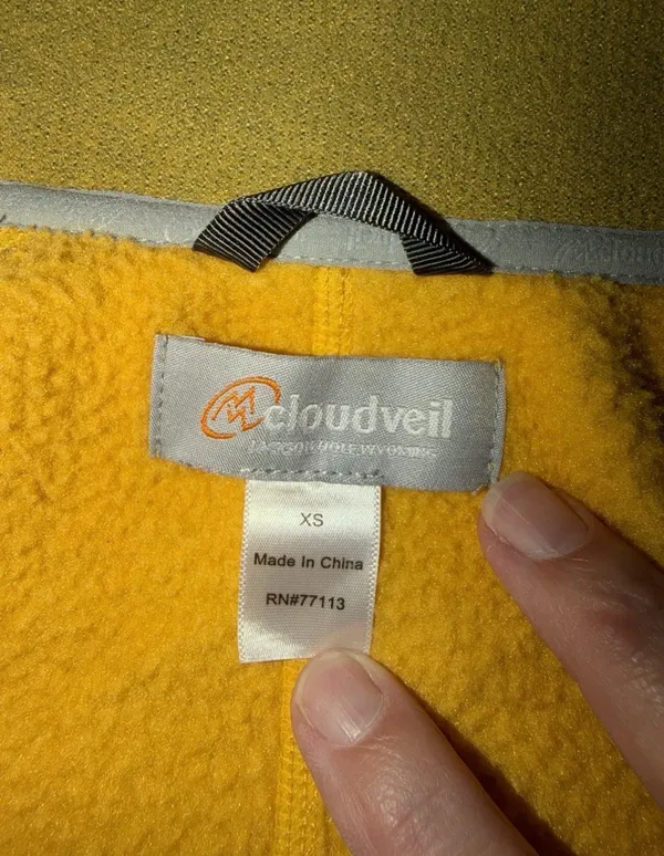 Cloudveil Jackson Hole Yellow Gold Soft shell Full Zip Fleece Jacket Size XS - Image 9