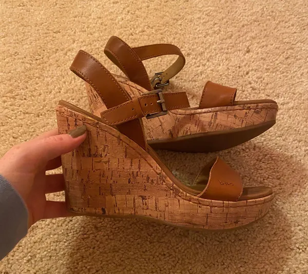 Born Concept Boc Brown Cork Wedges - Image 3