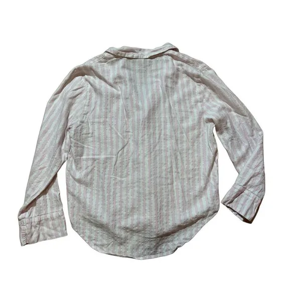 Victoria’s Secret pink white metallic silver striped pajama set sz small‎ - Image 3