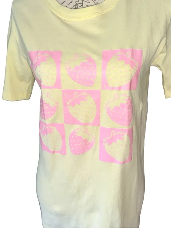 100% Cotton Relaxed Summer Fruit Graphic Top Brand New - Image 2