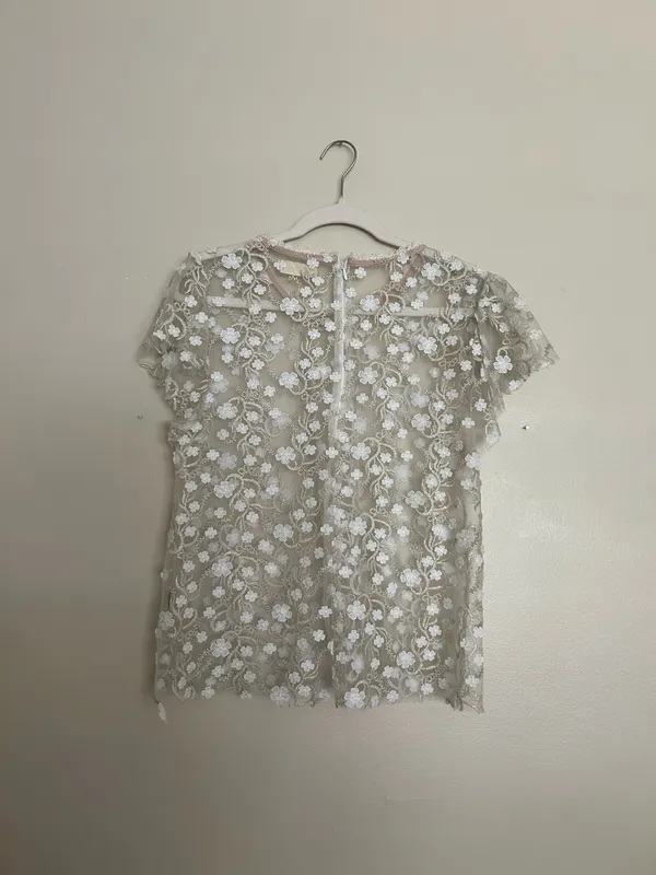 Altar’d State floral appliqué sheer top - Image 7