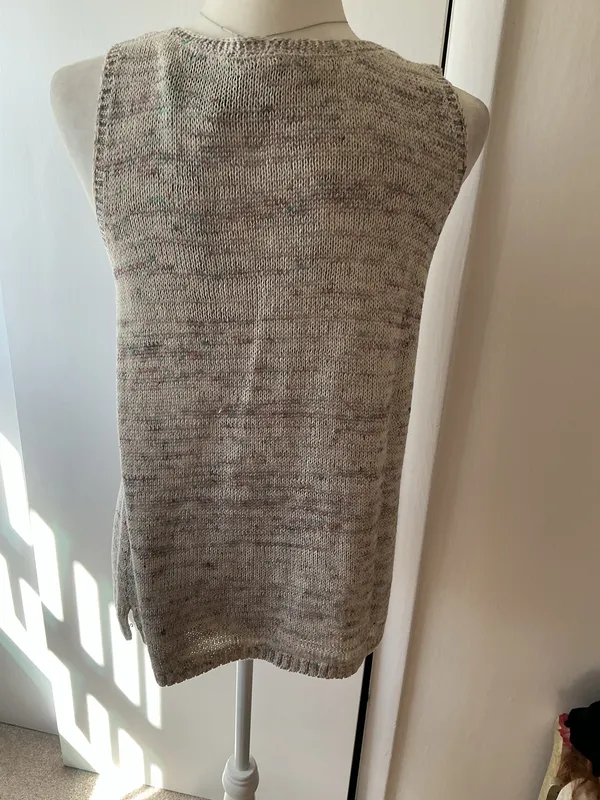 J Jill Marled Knit V Neck Sweater Tank Top- Petite Sm - Image 4
