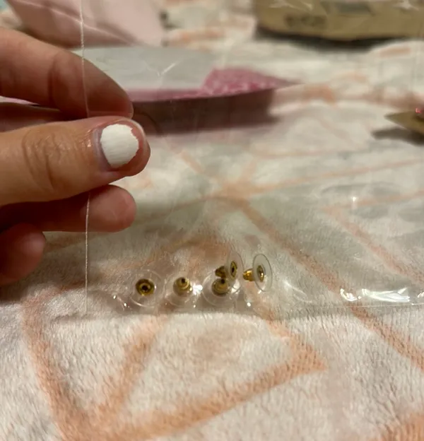 Rhinestone Square Dangle Earrings - Image 3