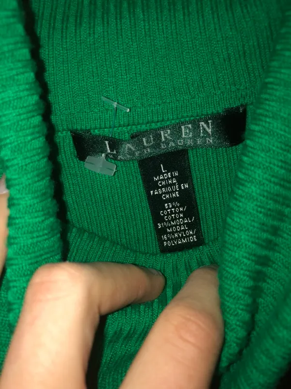 Ralph Lauren Green long sleeve turtle neck never worn - Image 4