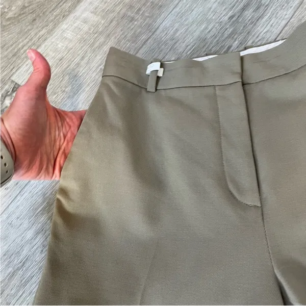 ARITZIA Babaton Agency Pant Wool Trousers Tan Front Crease Minimalist like new 0 - Image 3