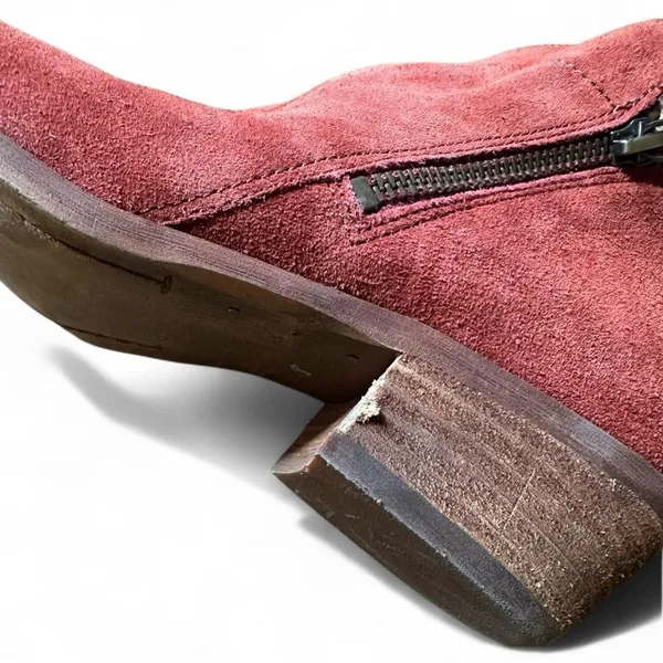 Sam Edelman Packer Women Size 8 Burgundy Suede Ankle Boots Western Booties - Image 8