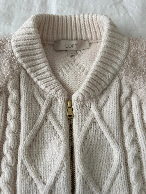 Loft Bomber Sweater Jacket - Image 2
