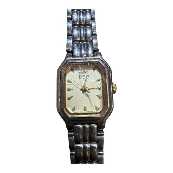 Seiko V401-5240 Quartz Two-Tone Bracelet Watch - Image 2