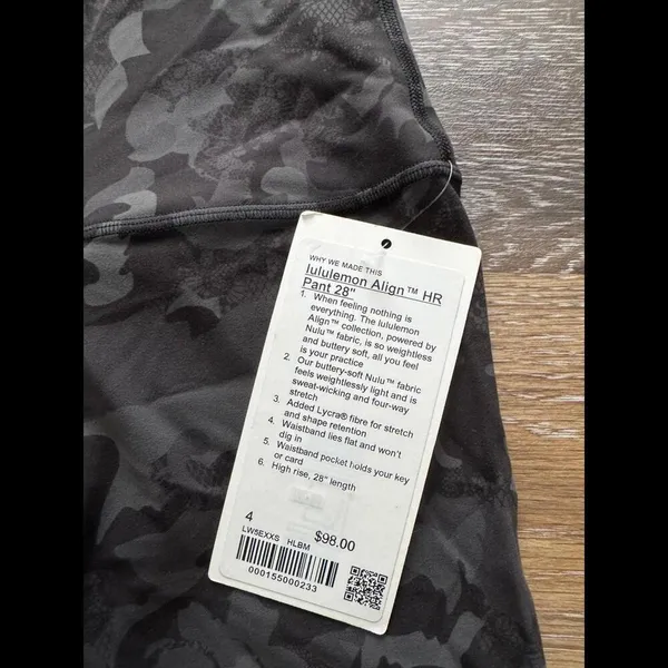 Lululemon Align High Rise 28” Hidden Heritage Lace Black Multi Size 4 NWT - Image 4
