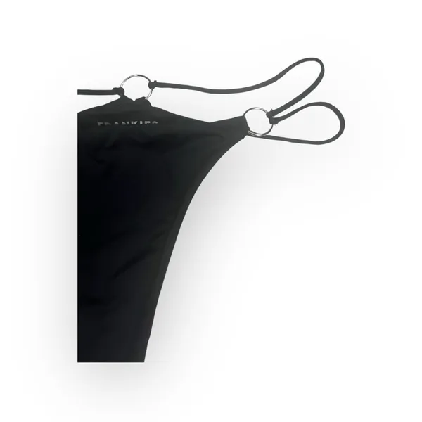 new Frankie’s Bikinis ↯ Kailyn Skimpy Ring Detail Bikini Bottoms ↯ Black ↯ Large - Image 7