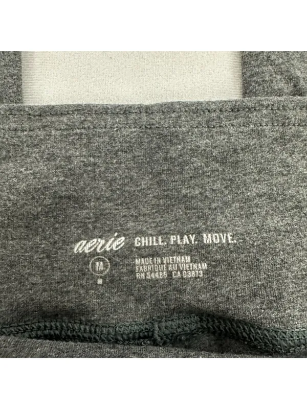Aerie Gray Womens Leggings Medium Lightweight Stretch Activewear Casual Comfort - Image 3