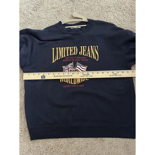 Vintage 90s Limited Jeans Worldwide Crewneck Sweatshirt Size Small - Image 7