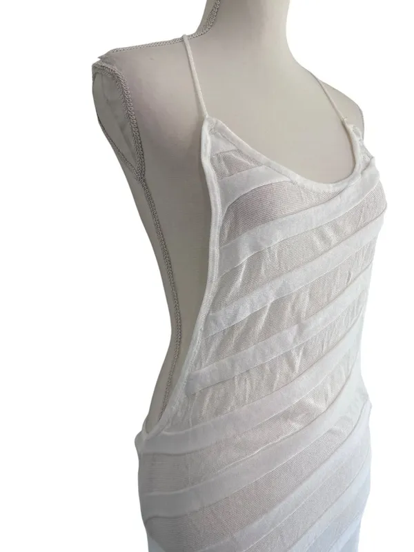 Jaded London Knit Maxi Dress in White Noir Small New Womens Long - Image 6