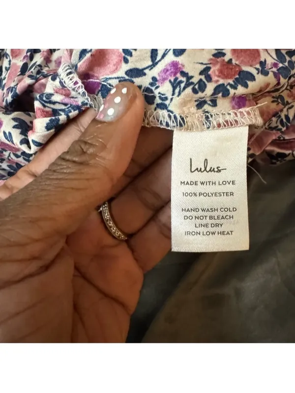 Lulus Express Yourself Blush Pink Floral Print Satin Babydoll mini Dress medium - Image 9