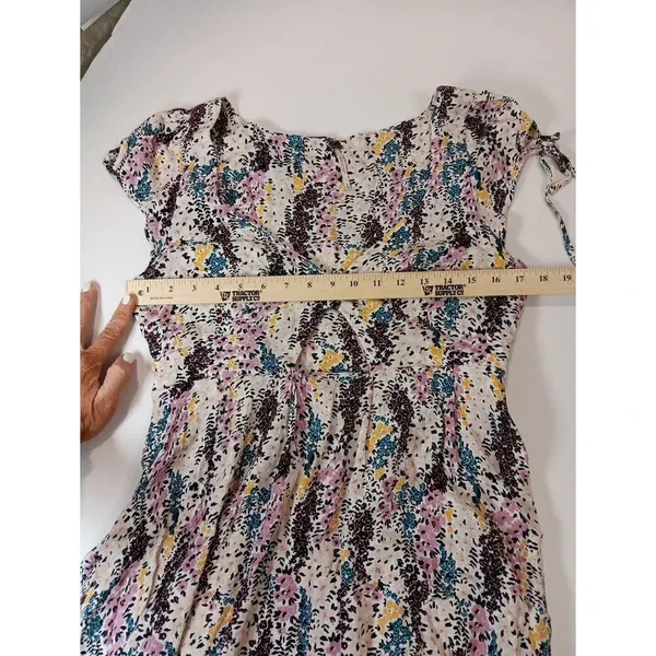 Women's Free People Boho Floral Fall Y2K Streetwear Dress Hippie Medium Fall Flo - Image 5