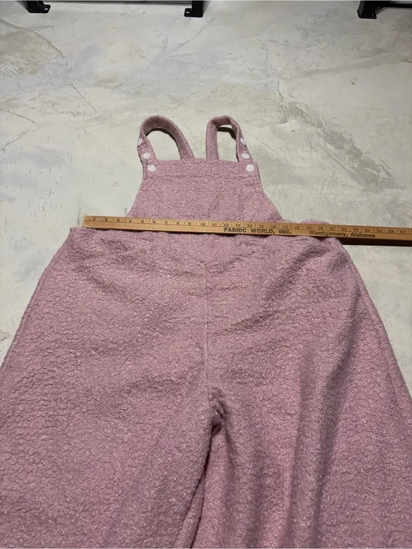 Halara adjustable straps casual teddy Cozy Pink Overalls NWT 1X - Image 5