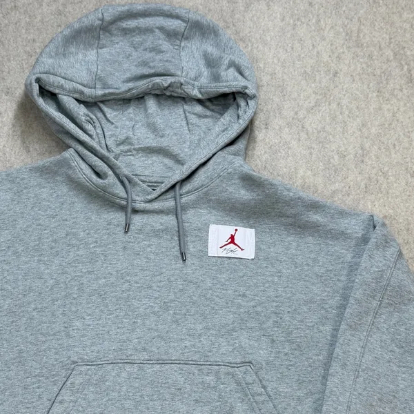 Jordan Flight Hoodie Womens S Gray Loose Cropped Athleisure Streetwear Gorpcore - Image 6