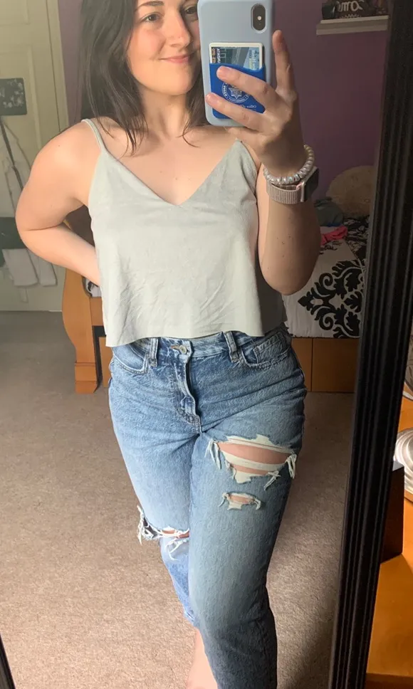 Forever 21 Gray / Blue Tank Top - Image 3