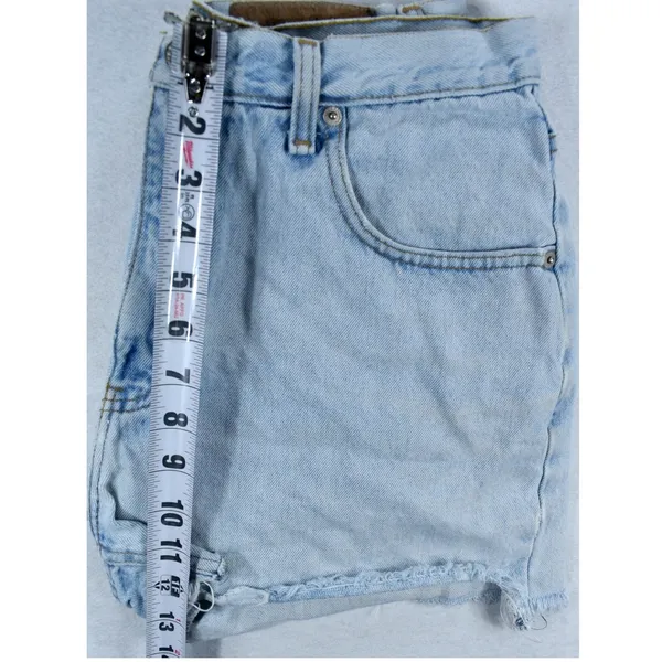 Vintage Abercrombie & Fitch High Waisted Denim Shorts Light Wash Cut Off Size 10 - Image 6