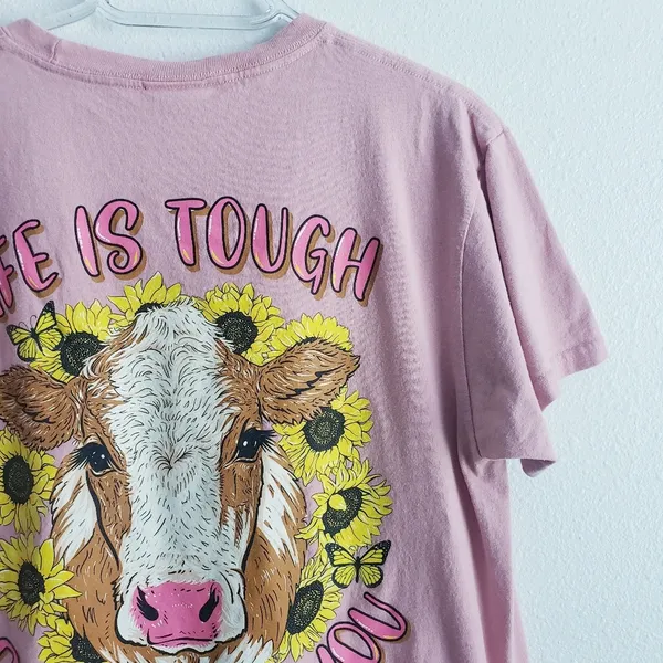 Simply Southern Life is Tough Cow Tee - Image 4