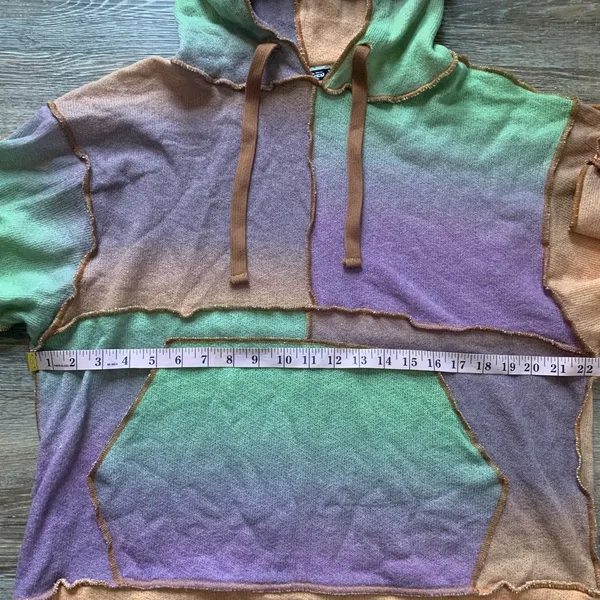 Jaded London oversized patchwork lightweight knitted hoodie wool blend 4 - Image 6