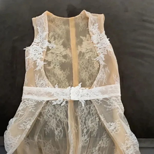 Women’s Strapless Formal Wedding Party Dress Size 4 &extra long train cape *READ - Image 14