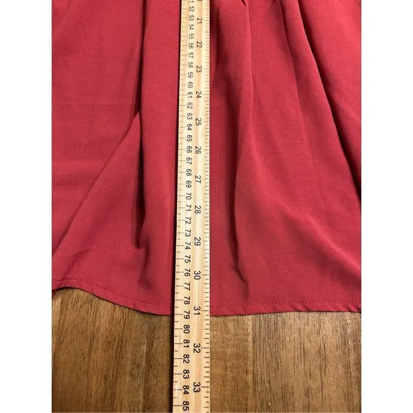 Missguided Women's Puff Sleeve Wrap Over Skater Dress Burgundy Size US:4 NWT - Image 9