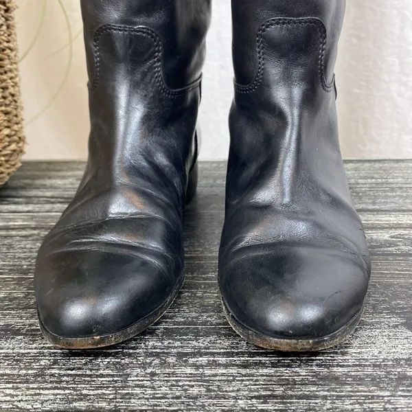 Brooks Brothers Black Leather Knee High Equestrian Riding Boots 6.5 - Image 2