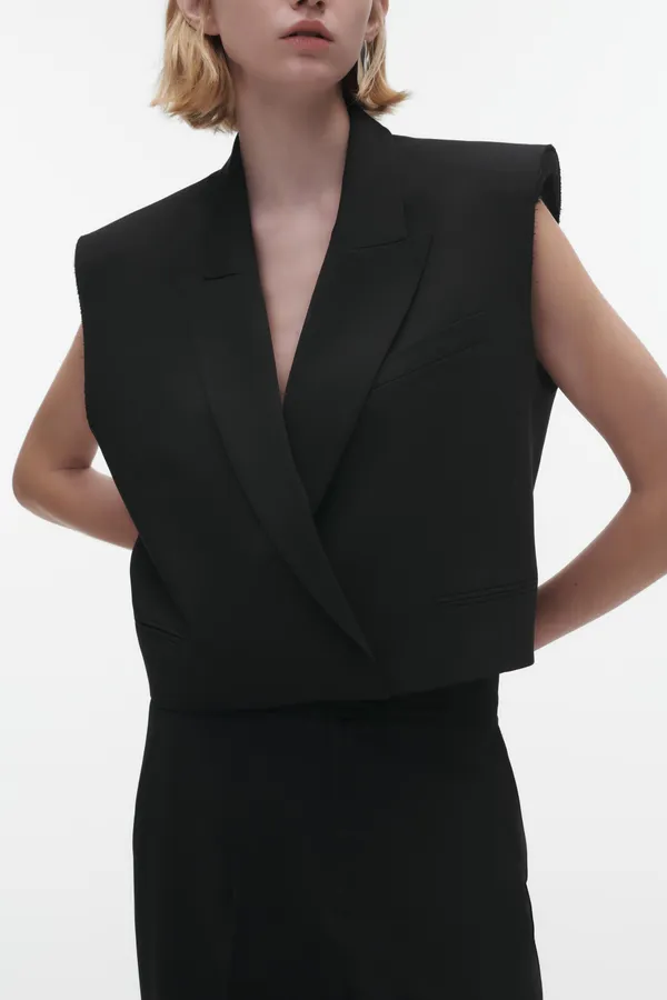 ZARA blazer vest cropped double breasted jacket - Image 6