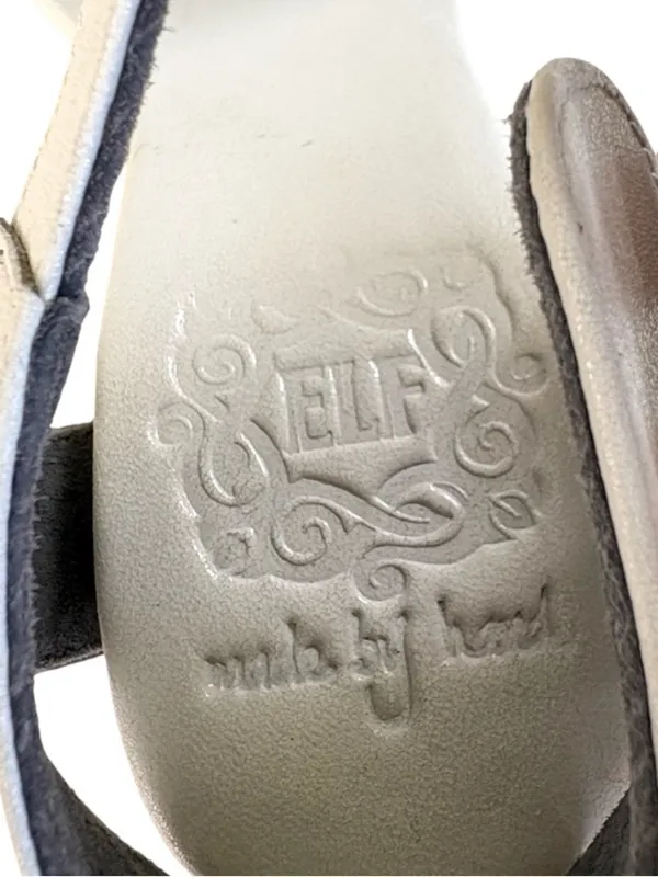 Like New Bali ELF Leather Heeled Sandals White Size 8 - Image 4