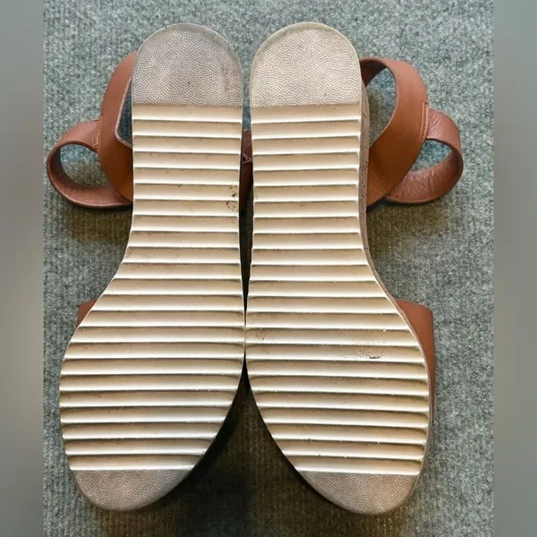 Steve Madden Tan Kemmy Leather Tan Sandals Heeled - Image 11