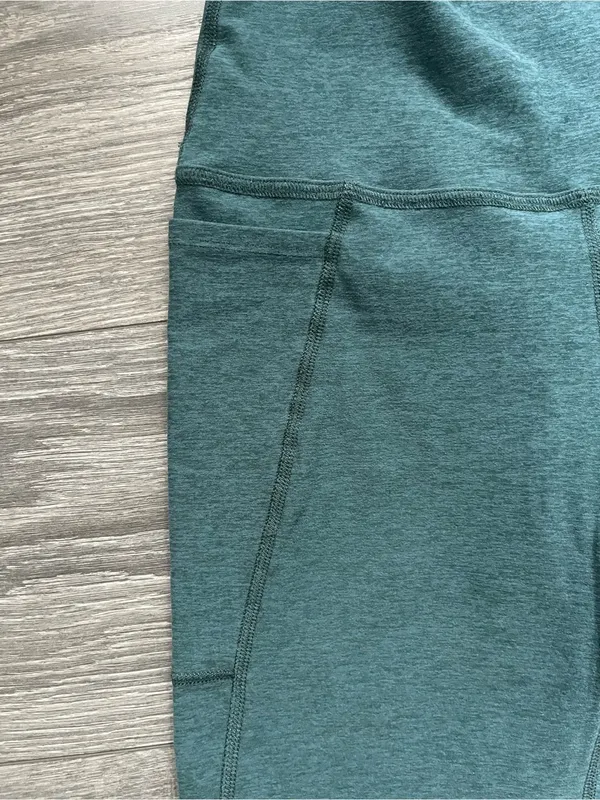 Beyond Yoga Green Active Gym Workout Exercise Pilates Space Dye Leggings Size M - Image 3