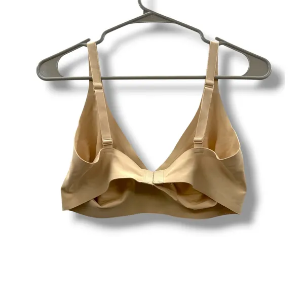 SKIMS Fits‎ Everybody Plunge Bra Womens S Sand Beige Wireless Seamless Comfort - Image 3
