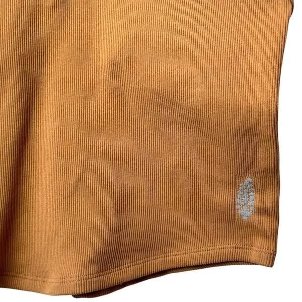 NWT FP Movement by Free People All Clear V-Neck Ribbed Tank‎ Brown/Tan XL - Image 5