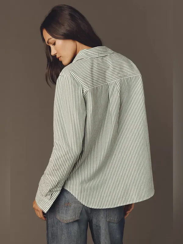 Antrhopology NWT Maeve Kate 100% Cotton Classic Buttondown Shirt - Image 4