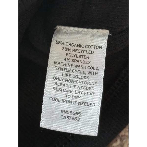 NWT BP Nordstrom Sleeveless‎ Crop Tank Black Medium Organic Cotton Stretch - Image 4