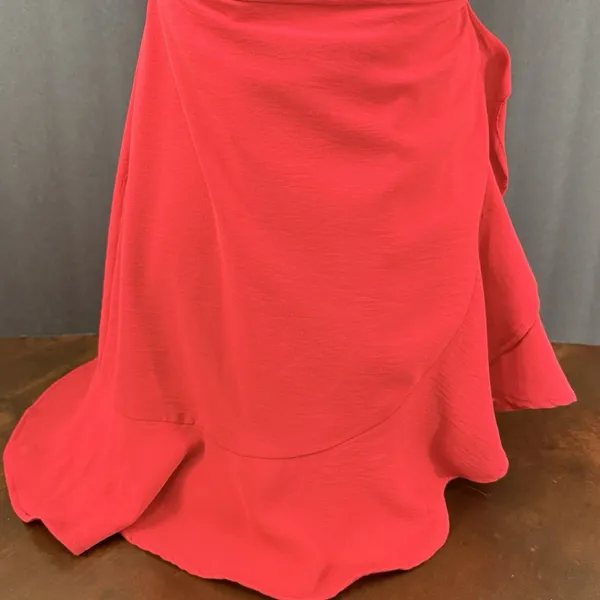 Lovely Day Ruffled Bodycon Sexy Red Mini Dress Spaghetti Strap Hoco Festival - Image 9